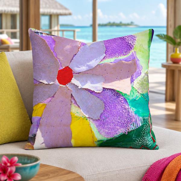 Colorful Maldives overwater villa - Modern Flower (v2 pose)