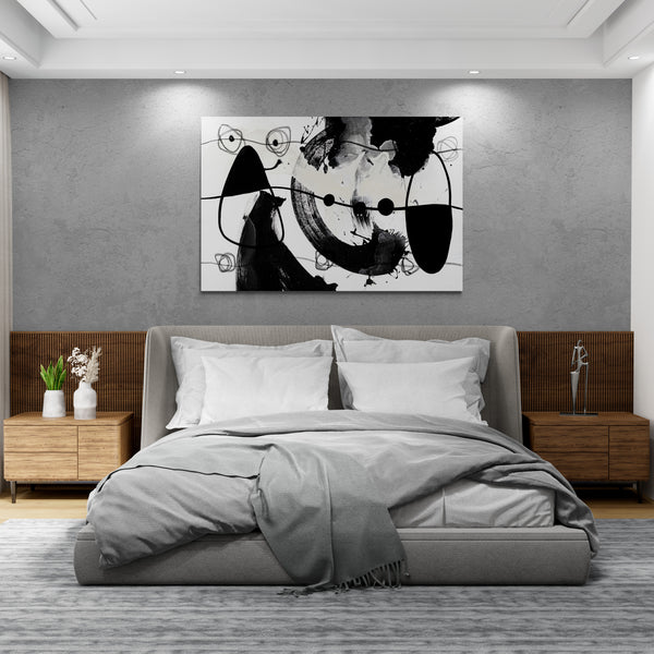 Abstract Wall Art -  Modern Black & White 3 - 2