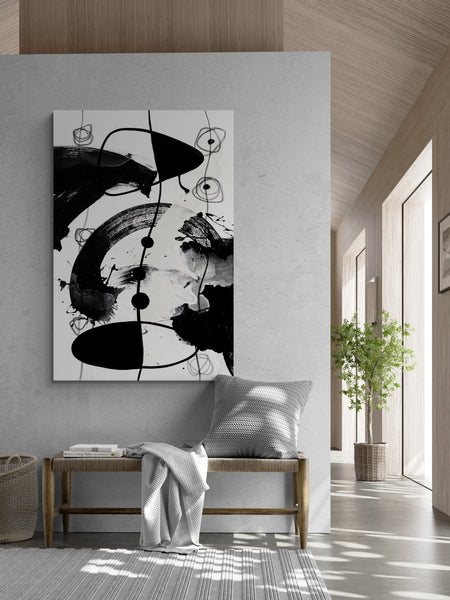 Abstract Wall Art -  Modern Black & White 3 - 2