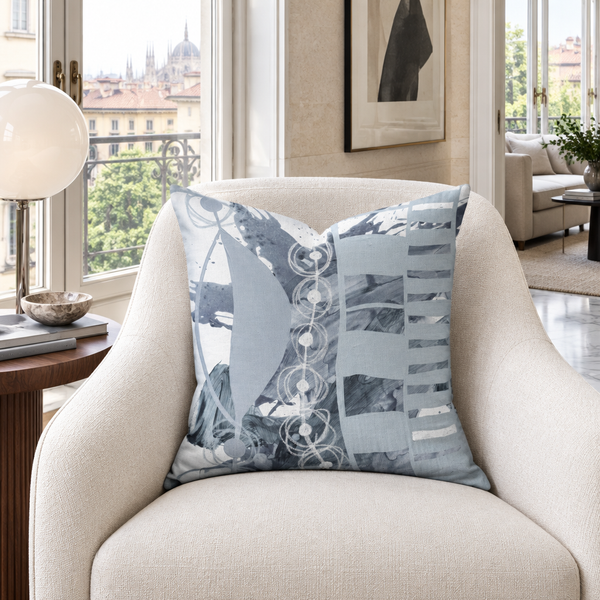 Gray pillow in a Milan apartment