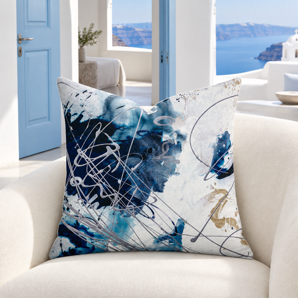 Nautical 2 - 3 pillow in Santorini suite with pale blue door