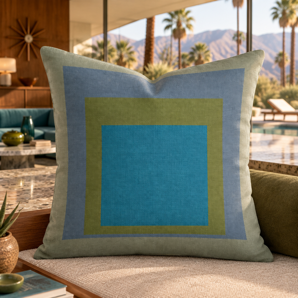 Palm Springs lounge with palm/mountain view
