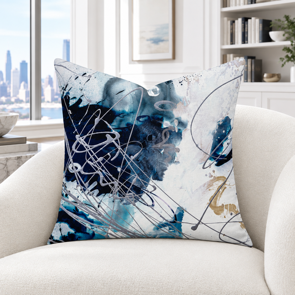Nautical 2 - 3 pillow in cool white city room