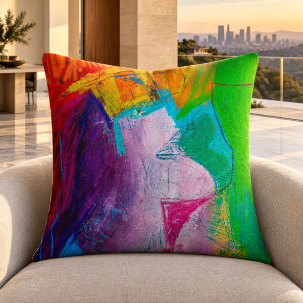Emotions 3 pillow upright in a modern Hollywood Hills villa