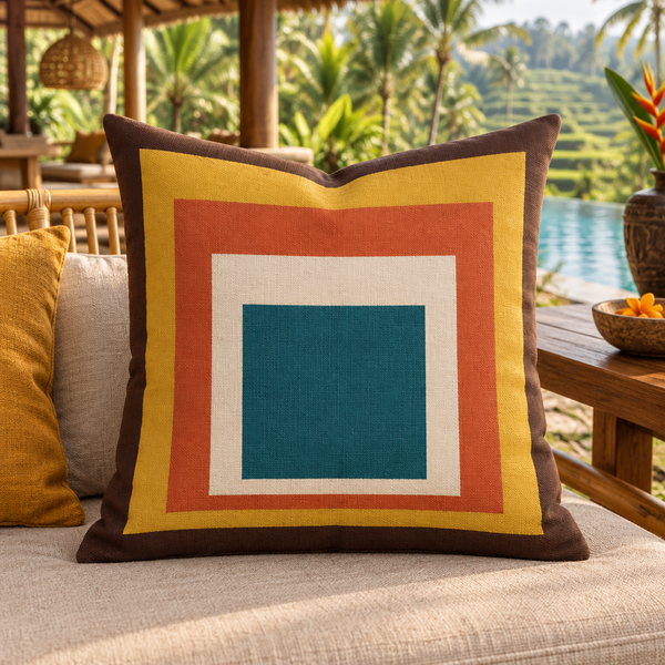 Bali luxury resort villa with rice terrace view
