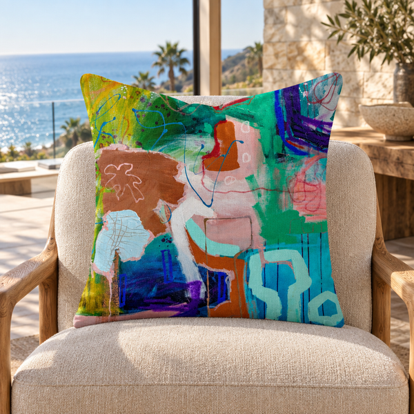 Reminiscence 3 pillow in Malibu ocean-view suite