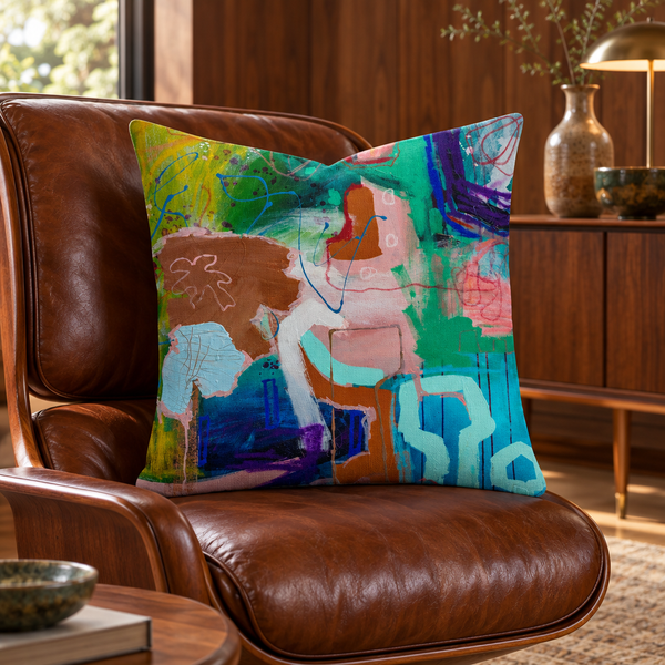 Reminiscence 3 pillow in walnut mid-century collector lounge
