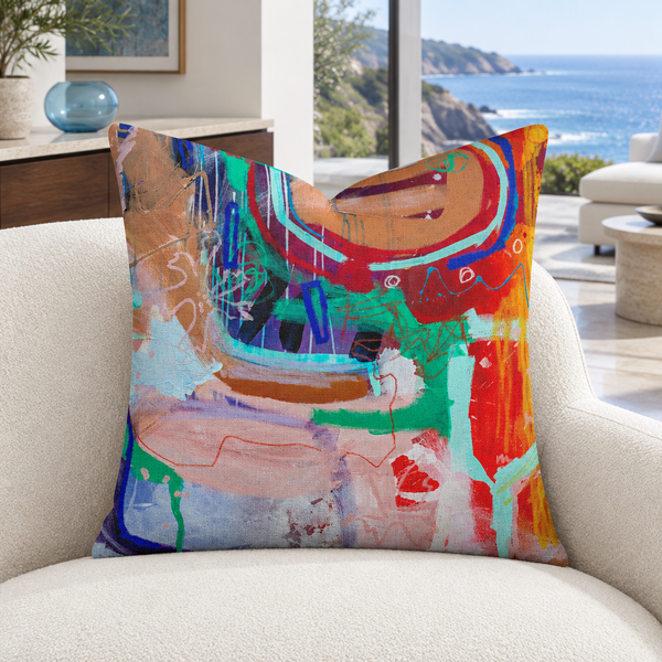 Reminiscence 2 pillow in Malibu ocean-view collector suite