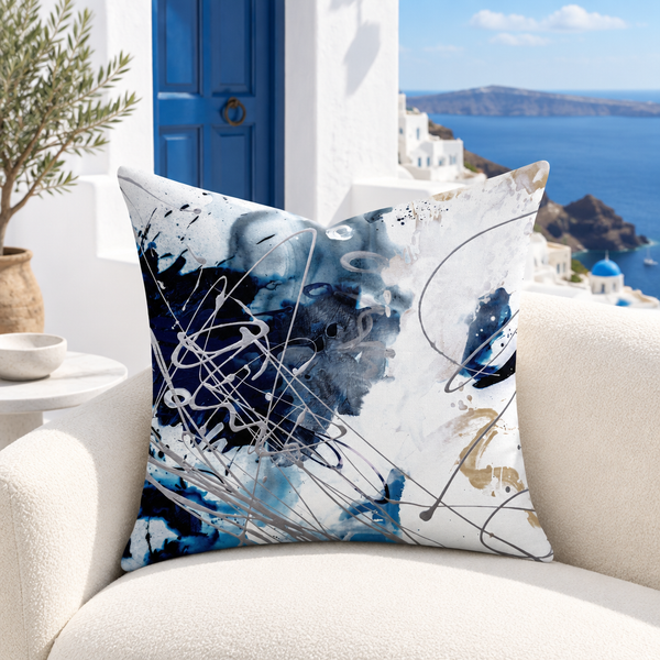 Nautical 2 - 3 pillow in Santorini villa with blue door