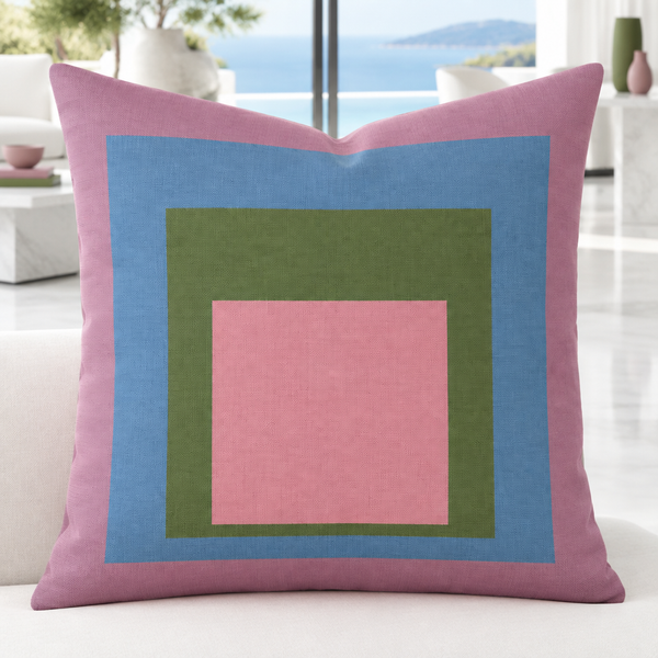 Bright white marble villa closeup, ocean view