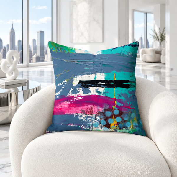 Limitless pillow in a cool bright white room