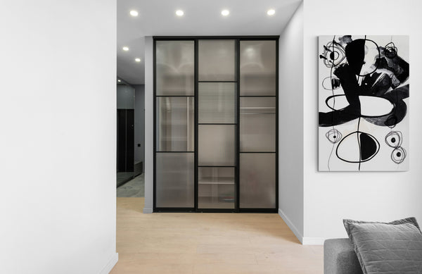 Abstract Wall Art -  Modern Black & White 3 - 4
