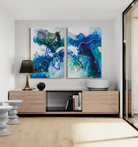 Abstract Painting  "Colors of the Sea 2"