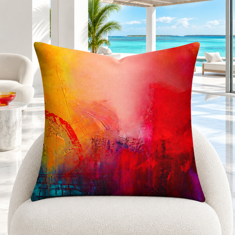 Lucid Dream 2 pillow in a marble-floor beach villa