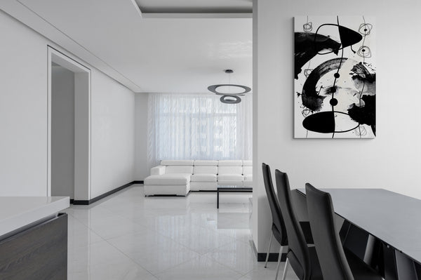Abstract Wall Art -  Modern Black & White 3 - 2