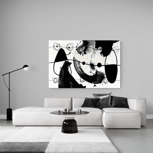 Abstract Wall Art -  Modern Black & White 3 - 2