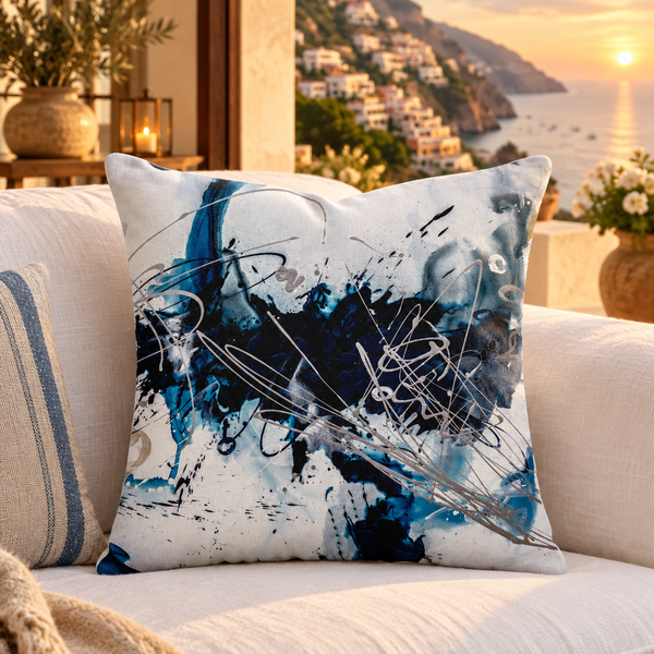 Nautical 2 - A pillow close-up in Positano at sunset