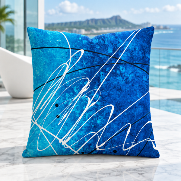 Ocean Breeze 2b-2 pillow upright in a close modern Oahu resort penthouse