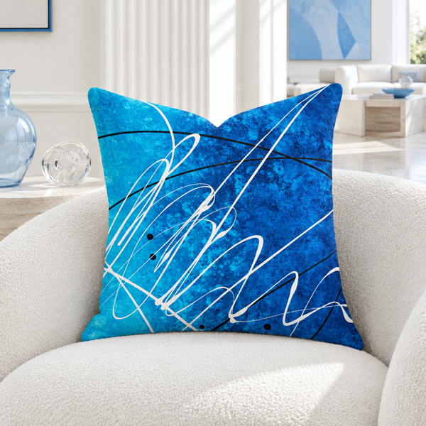 Ocean Breeze 2b pillow in a cool-white collector’s room