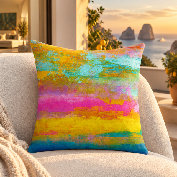 Opal pillow close-up in Capri at sunset