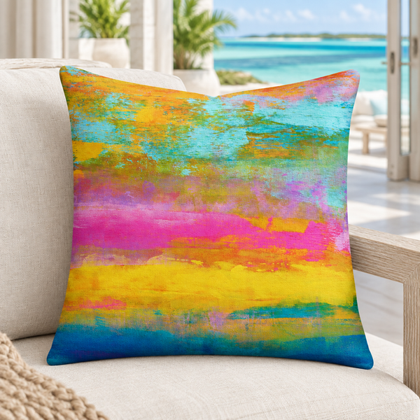 Opal pillow large close-up in a Turks and Caicos beach house
