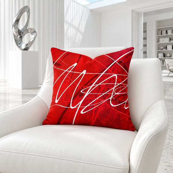 Passion Red - 3 in a bright-white gallery room