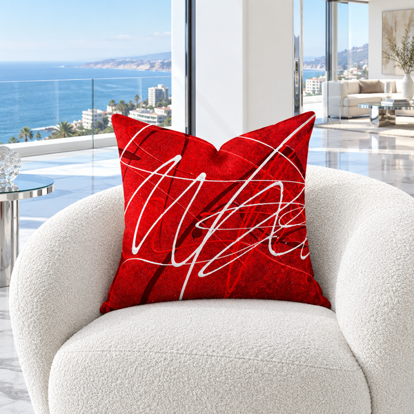 Passion Red - 3 in a cool-white coastal penthouse