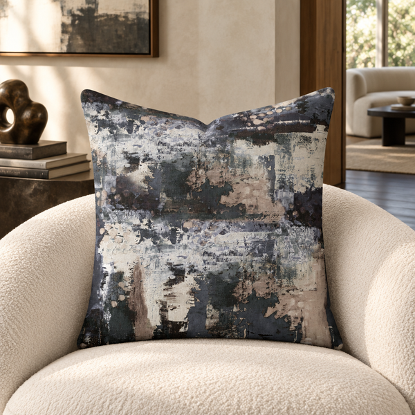 Perspective pillow in a California gallery home