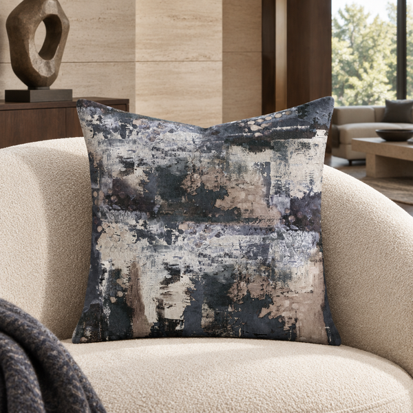 Perspective pillow in a luxury collector’s residence