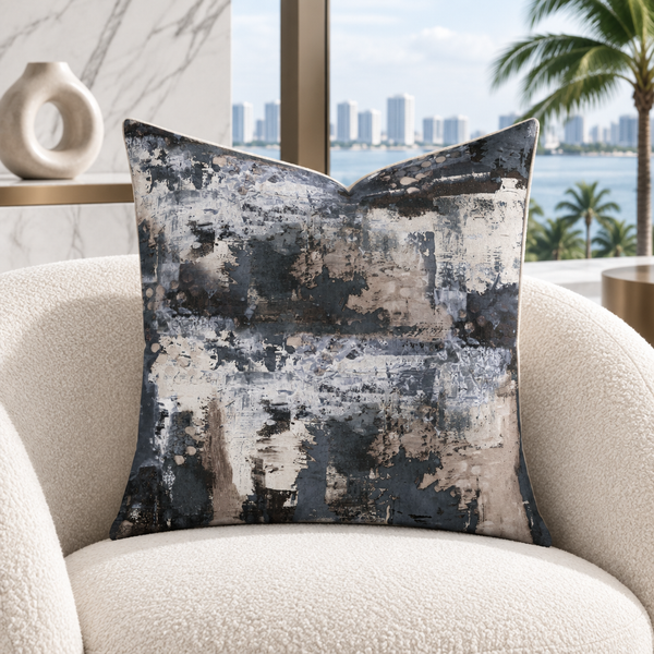 Perspective pillow in a Miami residence
