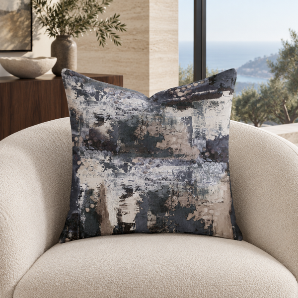 Perspective pillow in a Pacific Palisades home