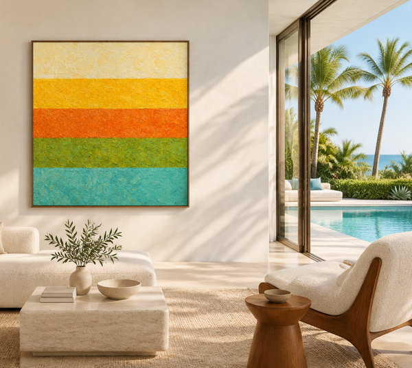 "Poolside" Original Modern Abstract Painting