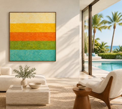"Poolside" Original Modern Abstract Painting
