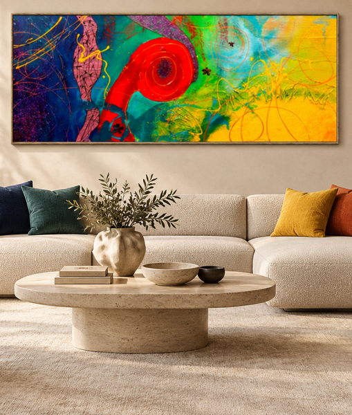 "Positive Thinking 2" Original Modern Abstract Painting