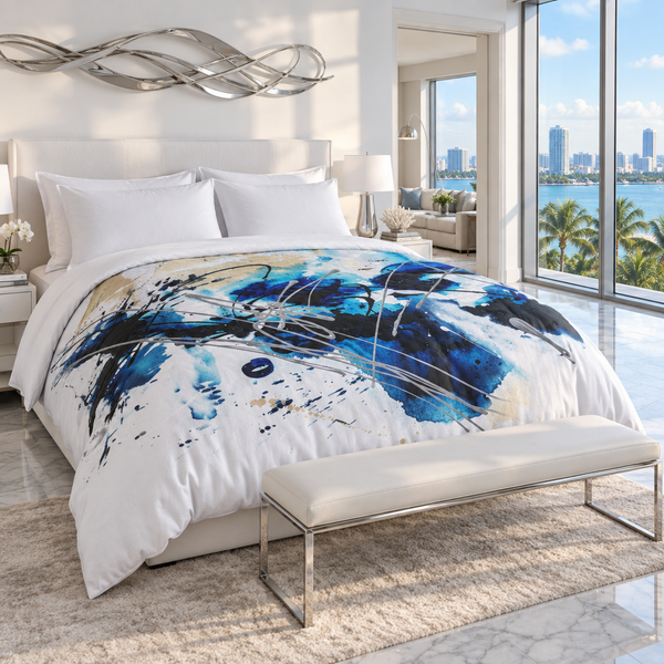 Realistic angled Nautical comforter room in a Miami mansion