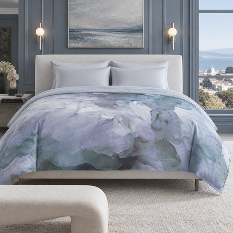 Seaside Garden in a slate-blue collector’s suite