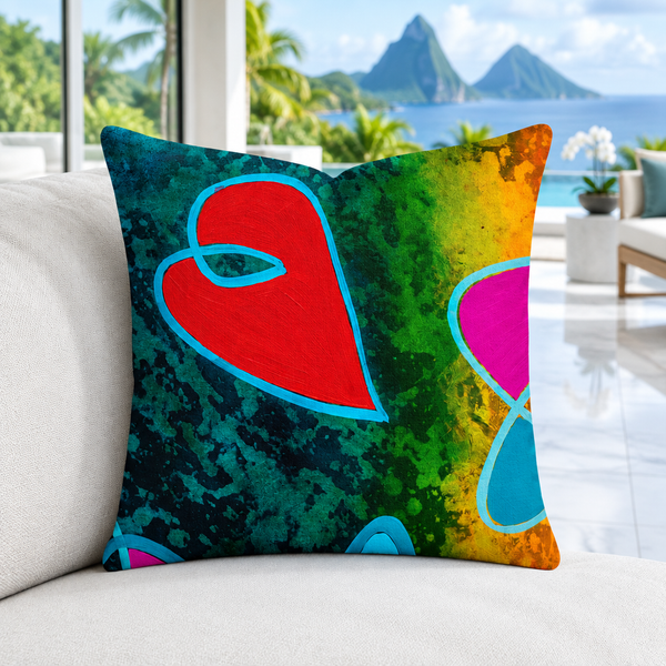 St. Lucia bright cool-white modern luxury resort villa - Happy 2 (18" art as 22")