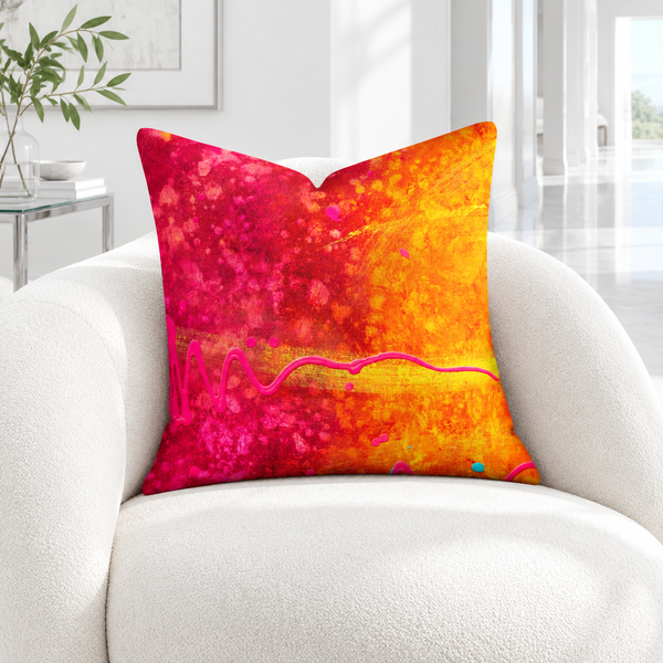 Summertime - 2 pillow in a cool bright white room