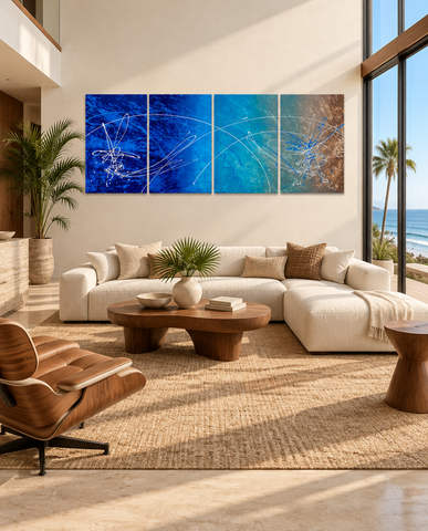 "Beautiful Beach" Original Modern Abstract Painting