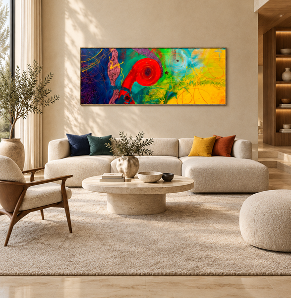"Positive Thinking 2" Original Modern Abstract Painting