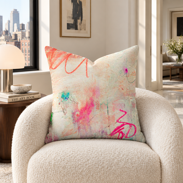 Tenderness pillow in a Manhattan living room