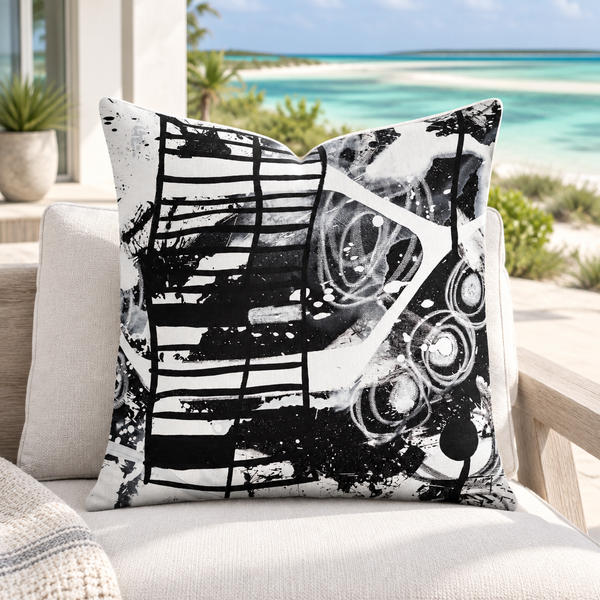 Turks and Caicos terrace lounge chair - Modern Black & White