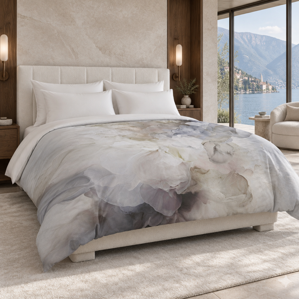Whisper comforter in a Lake Como collector’s suite