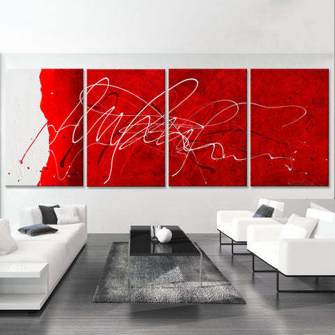 "Passion Red" Original Modern Abstract Painting