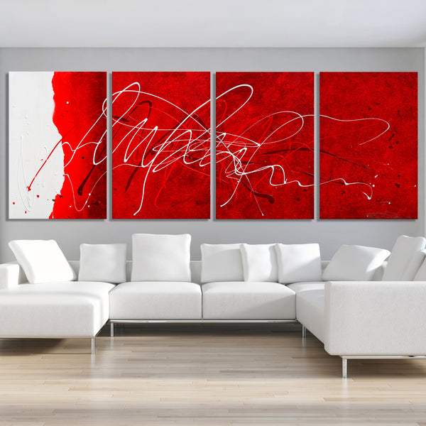Abstract Painting "Passion Red"