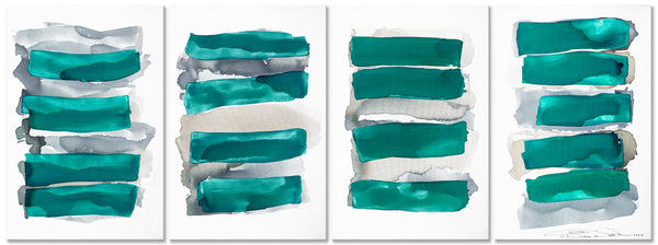 Abstract Painting "Sea Glass - Teal Green"
