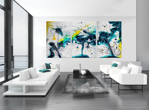 Teal and Yellow