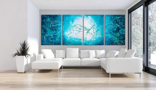 Abstract Painting "Turquoise Waters 3"