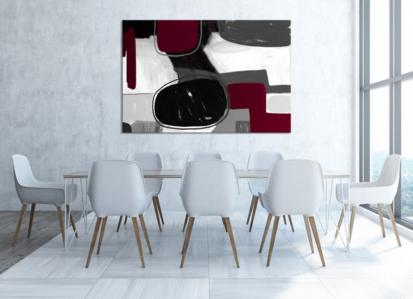 Gray & Raspberry