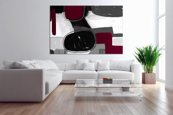 Gray & Raspberry
